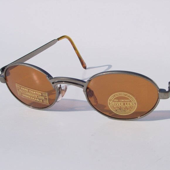 NWT True Vintage lady's fashion small round double bridge antique frame Sunglass - Picture 8 of 10